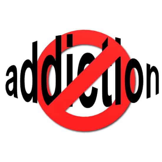 stop addiction sign